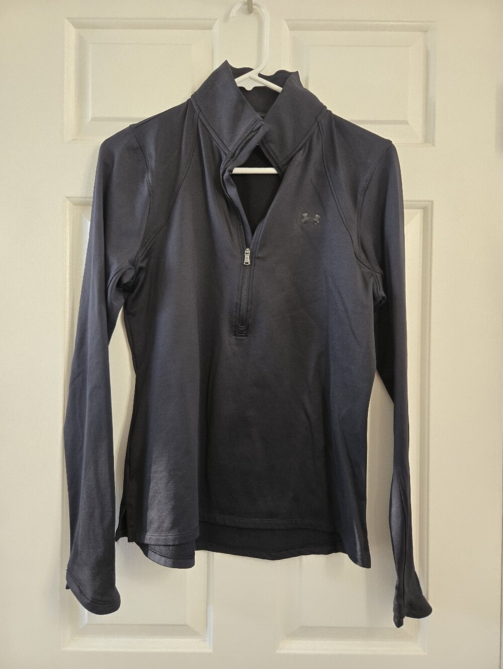 Under Armour Women's Black Half-Zip Performance Pullover with Thumb Loops